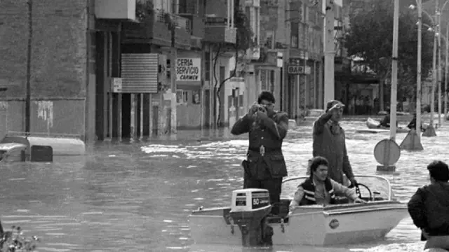 Imagen de archivo de las inundaciones en la avenida Madrid.