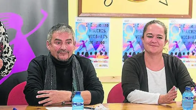 Purificación Broto, Javier Moreno, María Goikoetxea y Carmen Turégano, ayer en Osce Biella.