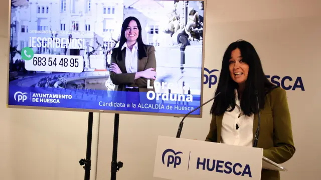 Lorena Orduna, candidata del PP a la alcaldía de Huesca.