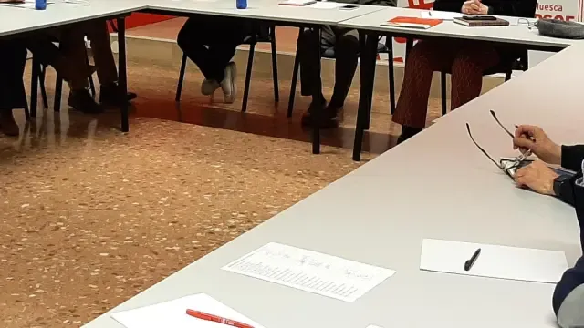 Reunión del comité local del PSOE Huesca.
