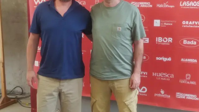 Dani Ibáñez y José Nolasco, este jueves en el Palacio de Deportes.