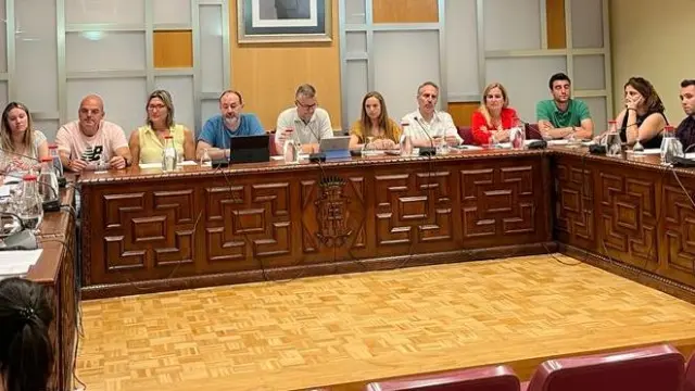 Una sesión anterior del pleno del Ayuntamiento de Jaca.