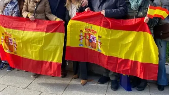 La delegación altoaragonesa del PP en la protesta de Madrid.