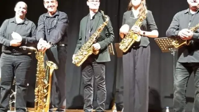 El Cuarteto de Saxofones con Alfredo Laguna, a la izquierda, en una actuación reciente.