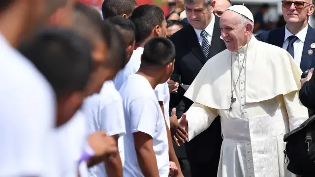 El papa, entre los "peregrinos" sin libertad de Panamá