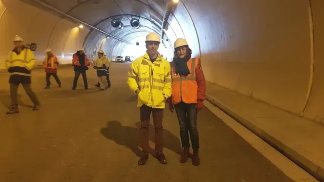 Las obras del túnel de Arguis en la autovía A-23 se encuentran muy avanzadas