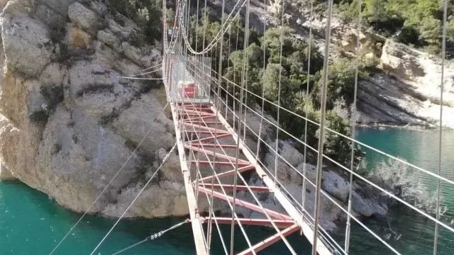 La reparación del puente de Siegué del Congosto de Montrebei, a medias con Lérida