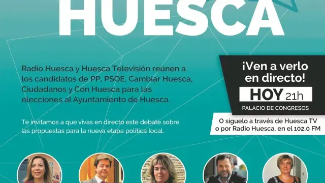 Los candidatos participan este miércoles en el "Debate por Huesca" en el Palacio de Congresos