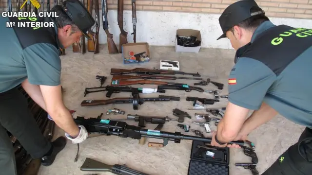 La Guardia Civil destruyó más de 50.000 armas de fuego durante el pasado año