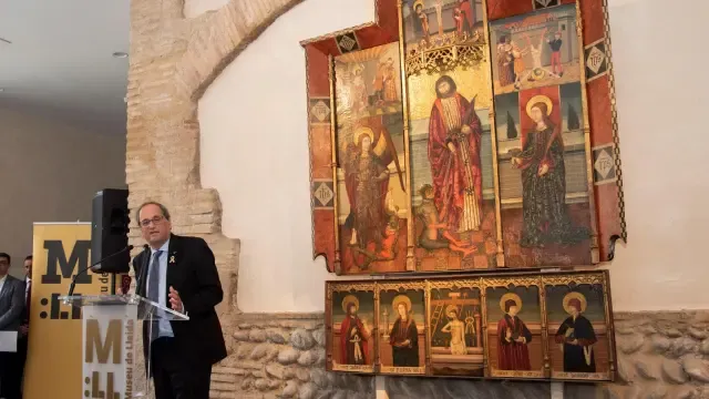 El Museo de Lérida expone desde este martes un retablo gótico aragonés