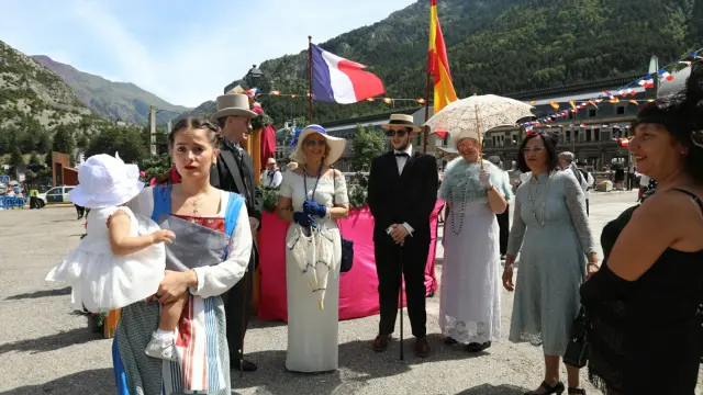 La recreación de la inauguración de la estación internacional de Canfranc, Fiesta de Interés Turístico de Aragón