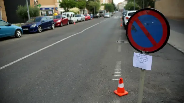Restricciones al tráfico este lunes en la avenida Martínez de Velasco de Huesca