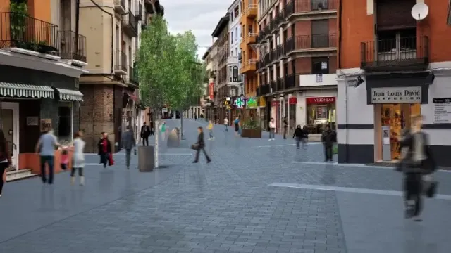 El Ayuntamiento de Huesca saca a licitación las obras pendientes de reurbanización del Coso Bajo