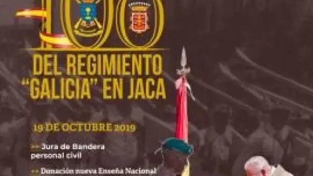 Jaca celebra los cien años de estancia en la ciudad del Regimiento Galicia