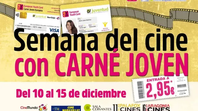 El Instituto Aragonés de la Juventud celebra la Semana del Cine con el Carné Joven