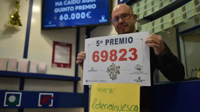 Los quintos premios dejan 60.000 euros en Huesca, 24.000 en Aínsa, 12.000 en Benasque y 6.000 en Jaca