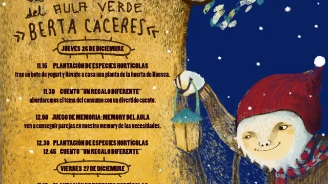 El Aula Verde "Berta Cáceres" de Huesca organiza diferentes actividades navideñas
