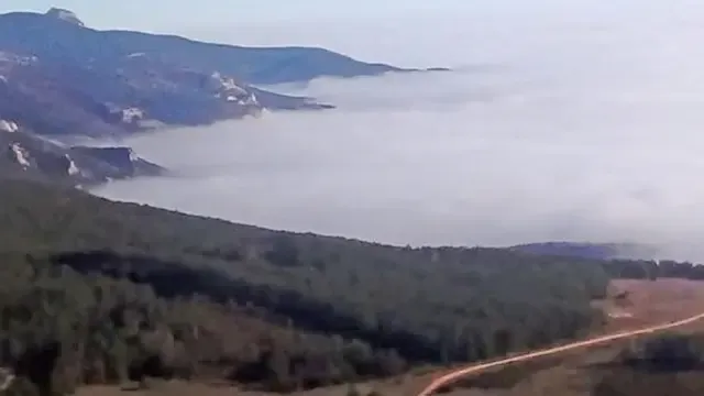 La niebla permanece en la ciudad de Huesca con mínimas bajo cero, según la Aemet