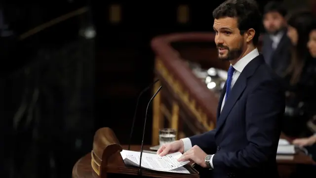 Casado acusa a Sánchez de "engaño masivo" a los españoles con su Gobierno "ultra"