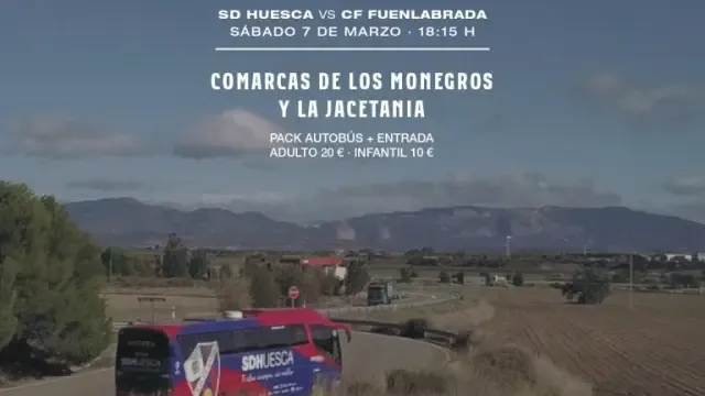Agotadas en tiempo récord todas las plazas disponibles en Los Monegros y Jacetania para ver al Huesca