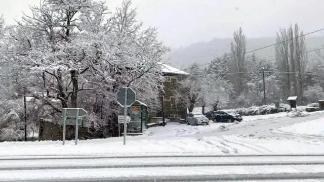 Borrasca de nieve en la provincia de Huesca