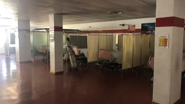 El Hospital San Jorge de Huesca habilita el gimnasio de la zona de rehabilitación para urgencias