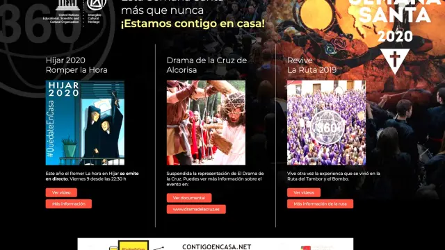 Aragón TV muestra la Semana Santa a través de un dispositivo