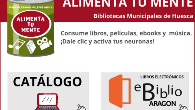 'Alimenta tu mente' es la nueva campaña de las bibliotecas de Huesca