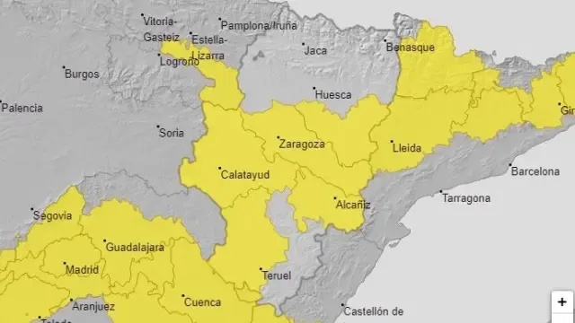 La Aemet amplía el aviso amarillo por temperaturas máximas en el sur de Huesca