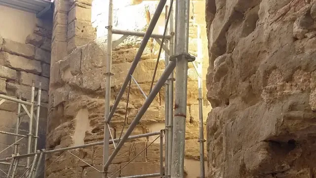 Comienzan en Huesca los trabajos de restauración de los ábsides de San Pedro el Viejo