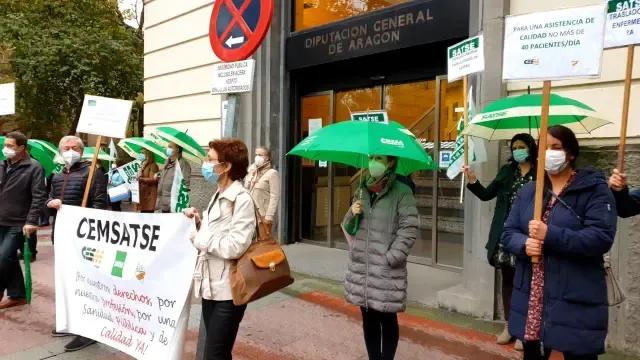 Cemsatse convoca una protesta este jueves por la falta de respuesta del Gobierno de Aragón