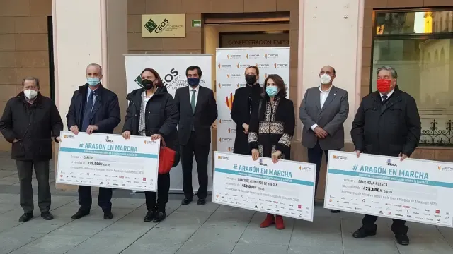 Gastón destaca la "solidaridad y compromiso" de las empresas aragonesas en las donaciones a entidades sociales de Huesca