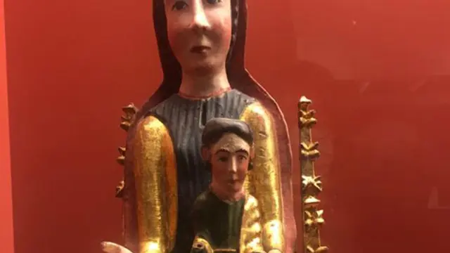 El Museo Diocesano de Barbastro expone talla restaurada de la Virgen de Linares de Benabarre