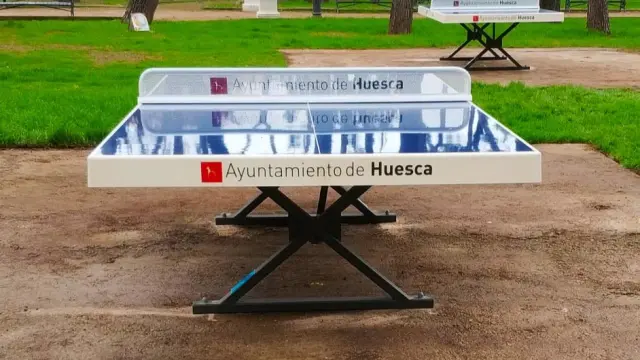 Instaladas varias mesas de ping-pong en diferentes zonas de Huesca