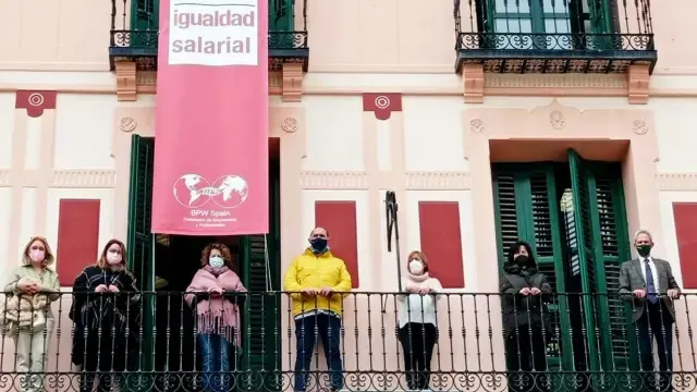 La reivindicación de Amephu en Huesca: "a igual trabajo, igual salario"