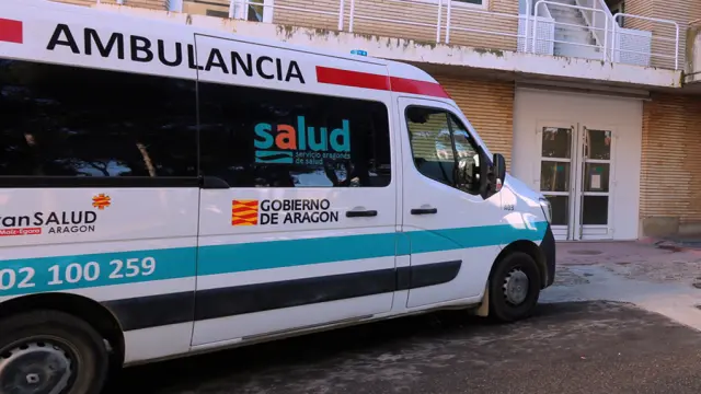 Ambulancia en el Hospital Universitario San Jorge de Huesca.