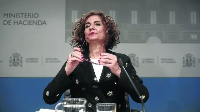 La Ministra de Hacienda, María Jesús Montero, presentó ayer los datos de su departamento.