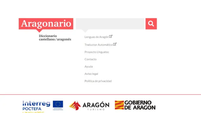 Una imagen del diccionario online de aragonés.