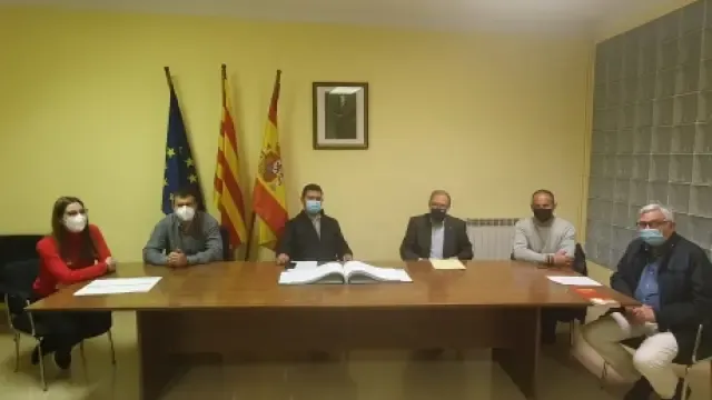El Gobierno de Aragón, la DPH y el Ayuntamiento de Castillonroy reunidos esta semana