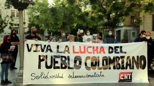 Concentración en solidaridad con Colombia
