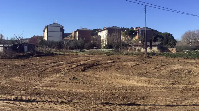 Terrenos de San Simón que cede el Ayuntamiento de Fraga para la nueva residencia comarcal de mayores