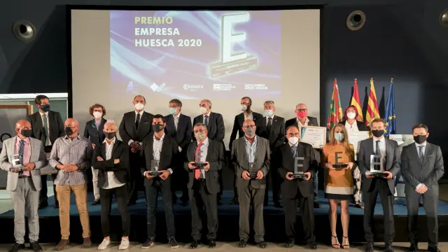 Entrega de los Premios Empresa Huesca del año pasado.