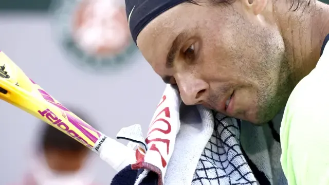 Nadal, en un momento de la semifinal disputada ayer ante Djokovic.