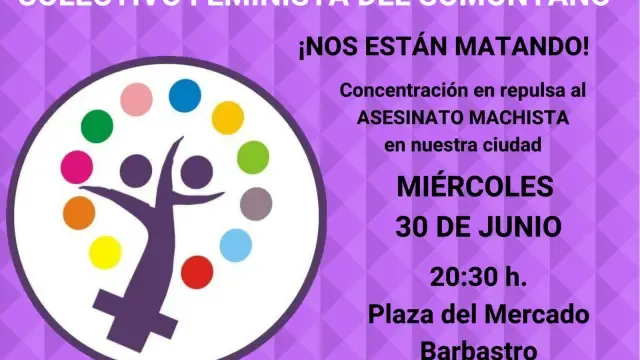 El Colectivo Feminista del Somontano ha convocado una protesta.