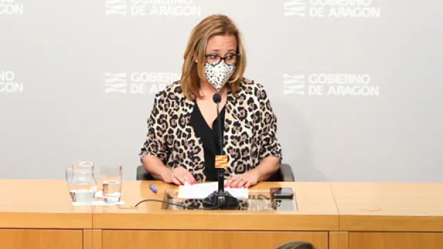 Mayte Pérez, en la rueda de prensa posterior al Consejo de Gobierno