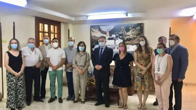 Miembros de la nueva junta directiva del Ilustre Colegio Oficial de Médicos de Huesca