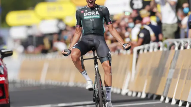 El alemán Nils Politt (Bora Hansgrohe), vencedor de la duodécima etapa del Tour de Francia.