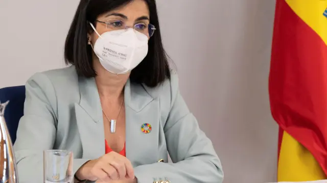 Carolina Darias, ministra de Sanidad, durante la rueda de prensa celebrada en la jornada del miércoles.