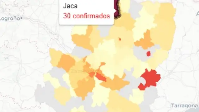 La zona de salud de Jaca ha registrado el dato más alto de Aragón.