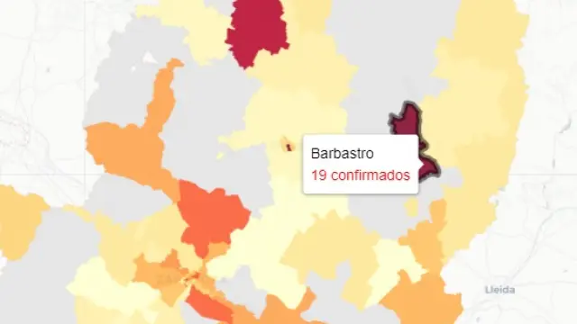 Las zonas de salud de Barbastro y del Santo Grial en Huesca presentan este martes los peores datos
